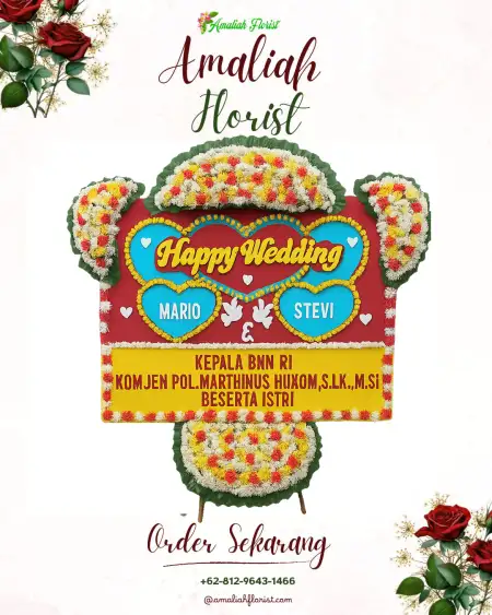 Papan Bunga Pernikahan Pandak Gede